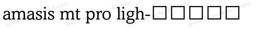 amasis mt pro ligh字体转换